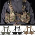 Tactical SS Style Alpha Chest Rig 34 Split Chassis H-harness Vest MOLLE Carrier