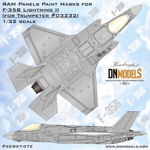 F-35B Lightning II RAM Panels Paint Masks Set for Trumpeter 1/32 DN Models
