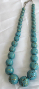 vintage/antique speckled turquoise necklace
