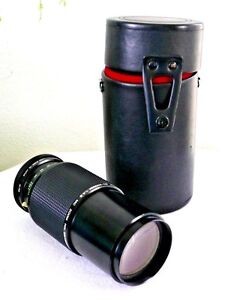 Vintage Vivitar 80-200mm 1:4.5 MC Zoom Lens Minolta MD Camera Mount Case Japan