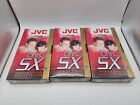New ListingNEW 3 x JVC Blank VHS Tapes, SX T-120, 6 hours, 3 pack, Sealed, Premium Quality