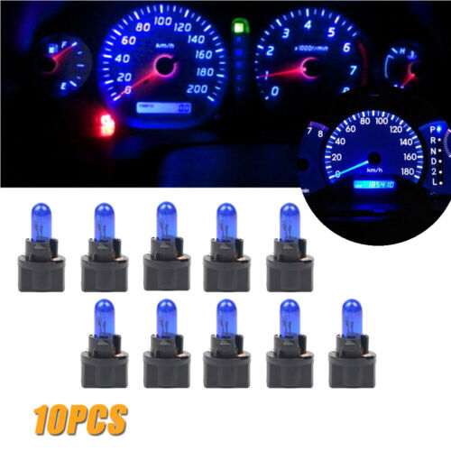 10pcs Blue T5 SMD Car LED Dashboard Instrument Interior Light Bulb Accessories (For: 2017 Jaguar XE)