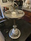 Vintage Mid century, modern Engraved Smoking Stand, Lighted Base, Cigar Ashtray
