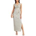 Connected Apparel Womens Metallic Prom Full-Length Evening Dress Gown BHFO 1979