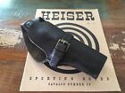 Vintage HH Heiser Black Leather 450 Holster For Webley / Large Revolver up to 4