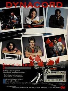 DYNACORD DRUMS - BAIRD / PORCARO / BROWN / WACKERMAN / GOTTLIEB - 1987 Print Ad