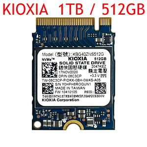 KIOXIA BG4 1TB  512GB NVMe M.2 2230 SSD Toshiba For Surface Pro 7+ 8 Steam Deck