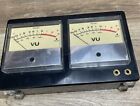 Lot of 2 Vintage Teac 60550180 VU Meters and Mounting Box No Power Supply Tested