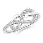ANGARA Round Natural Diamond Infinity Knot Ring in 14K Gold (HSI2, 0.4 Ctw)
