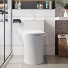 Dual Flush One Piece Toilet w/ Elongated Seat, ADA Heigh for Modern Bath