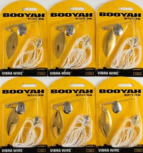 New Listing(LOT OF 6) BOOYAH VIBRA WIRE SPINNERBAIT 1/2OZ BYVWT12615 PEARL WHITE (88)