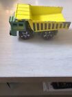 Matchbox 1989 Dump Truck 1:140 Scale Green Yellow Mattel Die Cast Toy Car