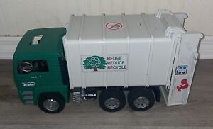 Bruder Rear Loading Recycling Trash Garbage Truck Green Cab Made In Germany USED