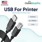 Printer USB 2.0 Cable Cord Transfer PC A to B Male Device HP Brother Canon Epson