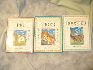 Lot of 3 The Chinese Horoscopes Library Tiger Rooster Pig Kwok Man-Ho