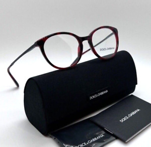 DOLCE & GABBANA DG3242 2889 Unisex Eyeglasses 50-18-145 Red Black 100% Authentic