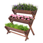 CLARFEY Vertical Garden Planter Wood Raised Bed Box Kit Patio Balcony Vegetables