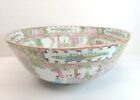 Pre-WWII Large Chinese Porcelain Bowl Canton Famille Rose 10in Wide