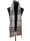 Burberry Pink Heather Check Cashmera Burberry Logo With Horse Scarf