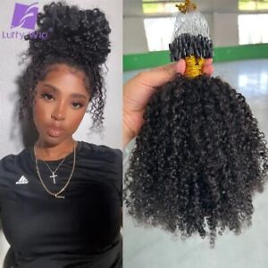 Afro Kinky Curly Micro Links Extensions Human Hair Micro Loops Hair Extensions