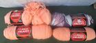 4 Skeins Red Heart Premier Acrylic Yarn Apricot and Wedgewoods