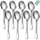 Large Serving Spoons, 8 Pieces Large Stainless Steel Serving Spoons Set Inclu...