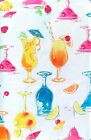 Summer Cocktails Vinyl Tablecloth for Pool Parties Indoor Outdoor Asst. Sz. New