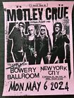 Motley Crue 1981 Bowery Ballroom NYC 5/6/24 Secret Show 1/200 Poster Signed 1/20