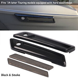 Black Saddle Bag Hinge Latch Covers For Harley Touring Road Street Glide 14-23 (For: 2014 Street Glide)