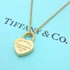 Tiffany & Co. Return to Heart Cadena Lock Necklace Pendant Yellow Gold 750 18K