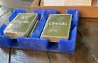 Vintage Continental Canasta Two Decks Sealed Cards Marbled Blue Tray Mid Cent