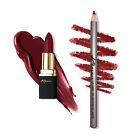 Khasana Lipstick & Lip Liner Set, Matte Finish, Soft & Smooth Color Matched Kit