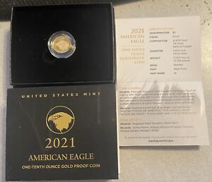 American Eagle 2021 One-Tenth Ounce Gold Proof Coin 21EEN