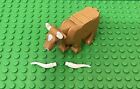 Lego Medium Nougat City Barn Farm Cow With Horns Animal And 2 Cattle Long Horns