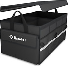 Car Trunk Organizer Box with Lid Collapsible Back Seat Storage for SUV Truck