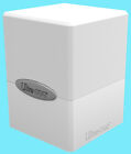 ULTRA PRO ARCTIC WHITE SATIN CUBE DECK BOX Card Compartment Storage Case mtg