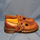 Vintage 90's Dr. Martens Mary Jane Double Buckle Made In England Brown Size 3