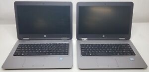 Lot of (2) HP ProBook 640 G2 Intel Core i5-6200U@2.3GHz 8GB RAM No HDD BIOS Lock