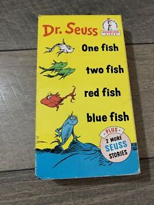 VHS Dr Seuss - One Fish Two Fish Red Fish Blue Fish Thinks Think Foot Book 1989
