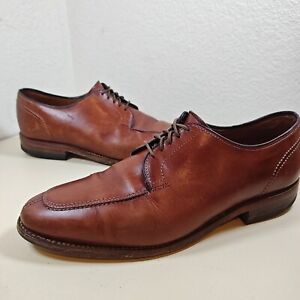 Allen Edmonds Lasalle Split & Moc Toe Derby Brown Men Dress Shoes 10D Made USA