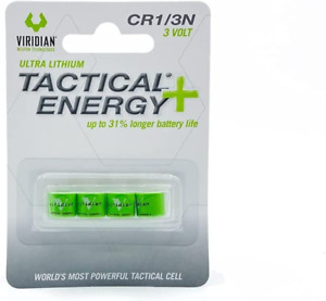 Viridian CR1/3N 3V Lithium Battery Tactical Energy Plus , 3 Volt Pack of 4, New