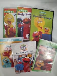 Set Of 6 Sesame Street DVD Elmo Big Bird Cookie Monster