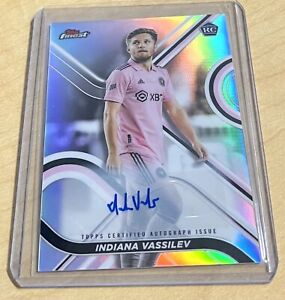 2022 Topps Finest MLS Autograph Auto Indiana Vassilev RC Card Chrome Refractor
