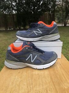 New Balance 990v4 Shoes Navy Gray Orange W990NV4 Made In USA Women’s Size 8.5