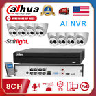 Dahua 8CH 6MP Security IP Camera System Kit Starlight MIC POE AI 4K 12MP NVR Lot