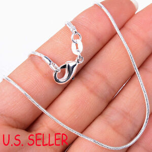 Real 925 Sterling Silver Italian Tarnish-Resist/Nickle-FREE Snake Chain Necklace