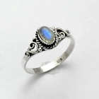 Moonstone Gemstone 925 Sterling Silver Ring Mother's Day Gift Jewelry RM-01