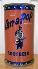 Root Beer Can-A-Pop Flat Top Soda Can, Sheridan, WY, 12 oz, Top Hat, Man, bowtie