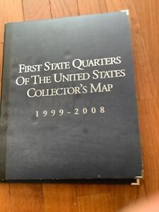 FIRST STATE QUARTERS OF THE UNITED STATES COLLECTORS MAP 1999-2008 Preowned
