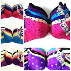 New Lot Of 6 Womens Ladies Plain Solid Color Demi Gentle PUSH UP Bra Full Cup